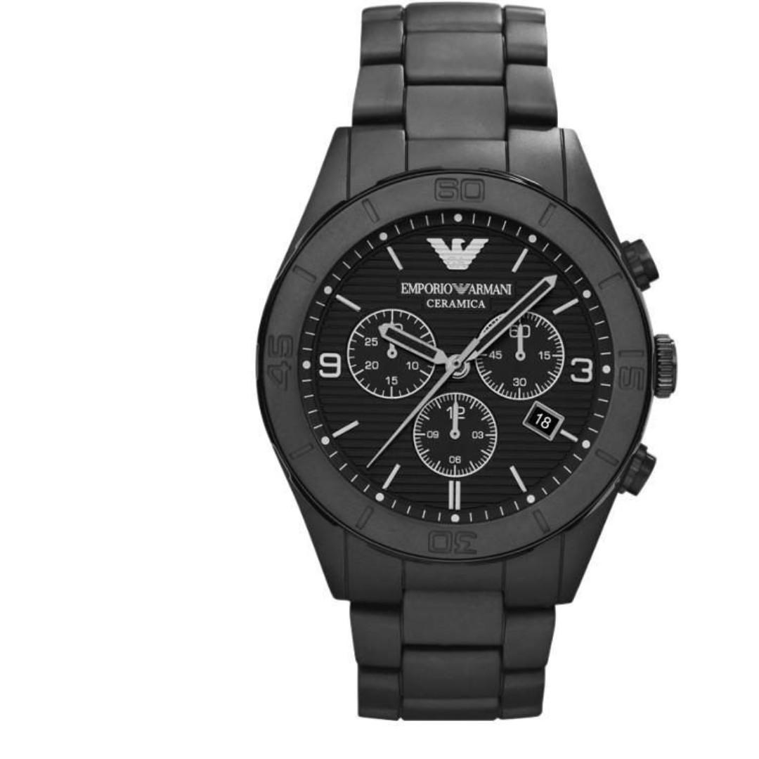 emporio armani ceramica watch white