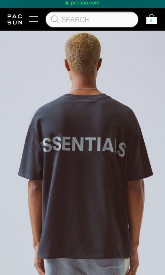 Fear Of God Fog Essentials Boxy Tee 3m Reflective Black Men S Fashion Tops Sets Tshirts Polo Shirts On Carousell