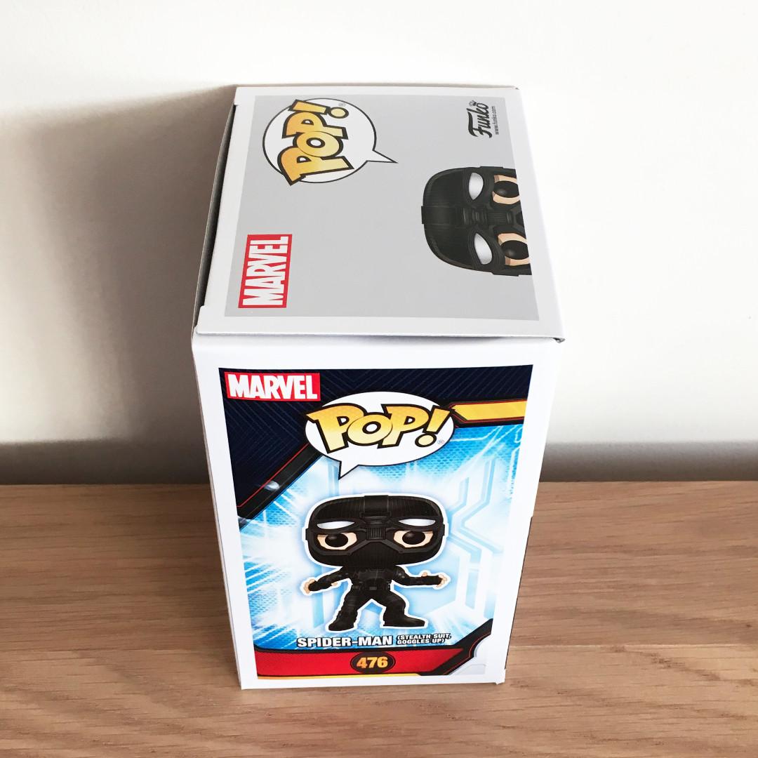 spider man stealth suit goggles up funko pop