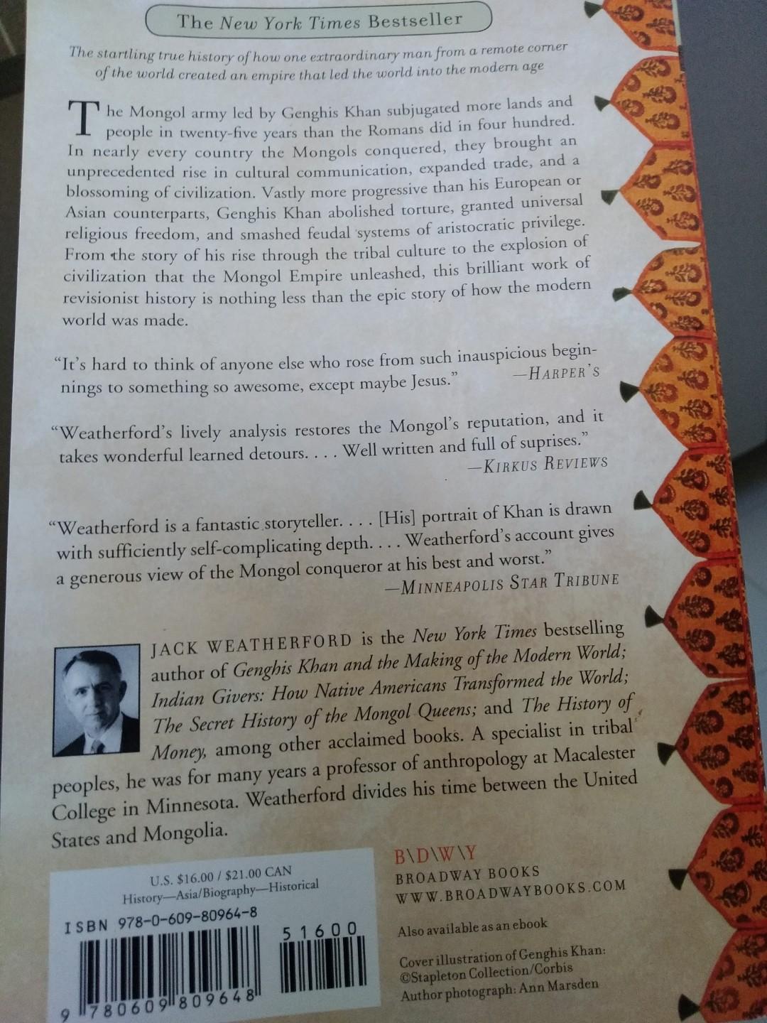 Genghis Khan and the making of the modern world. Jack Weatherford