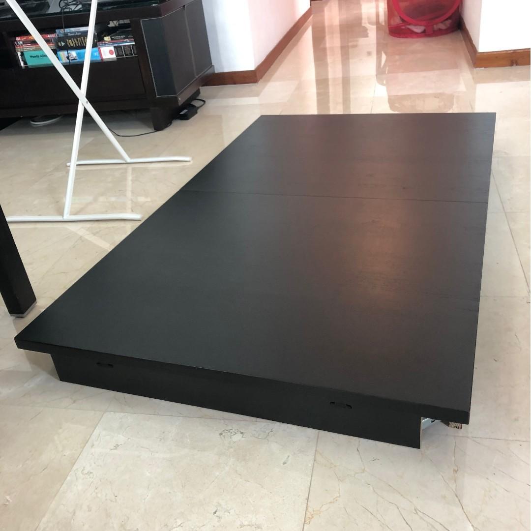 Good Quality Extendable Blackbrown Ikea Table Seats 4 6 On Carousell