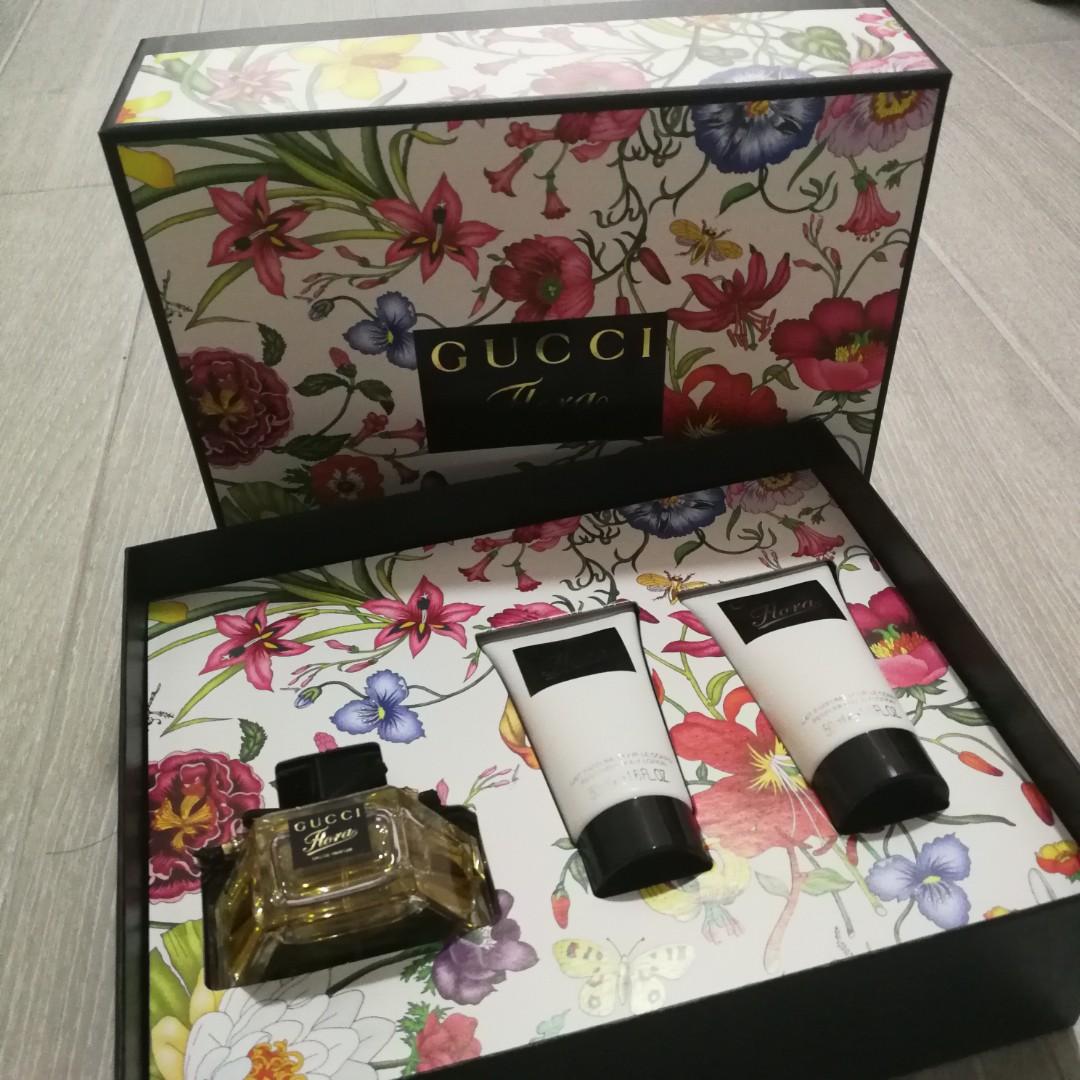 gucci floral perfume set