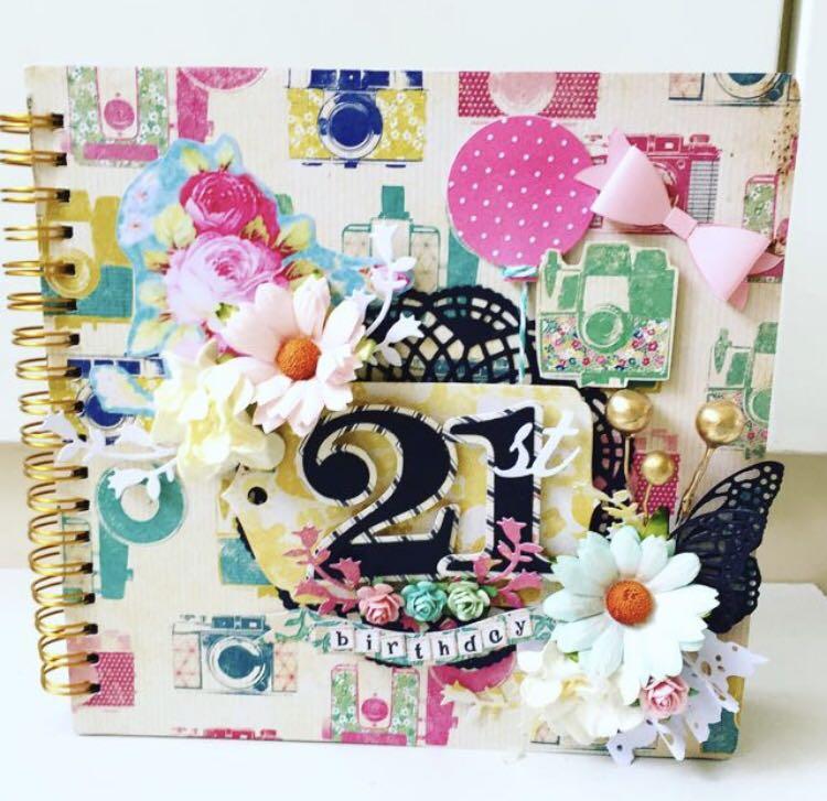 Happy 21st Birthday Handmade Scrapbook Album Design Craft