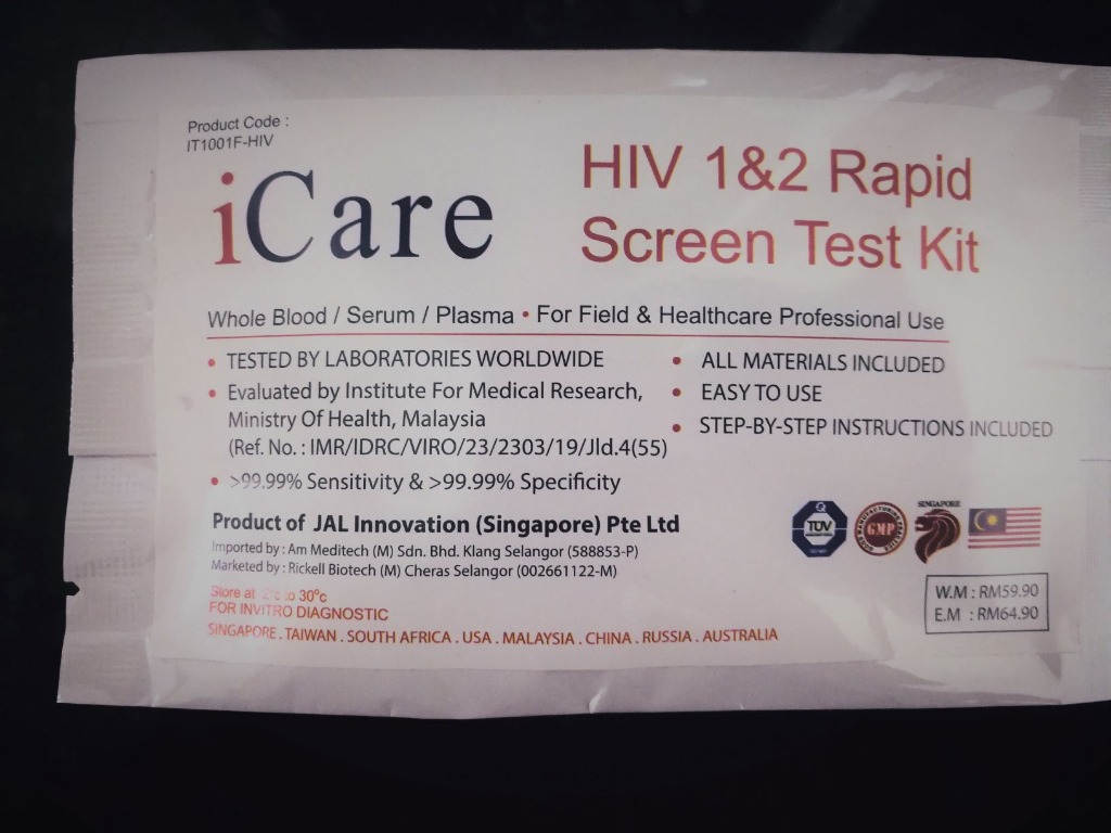 Hiv Home Kit Test 99 9 Accurate Lazada