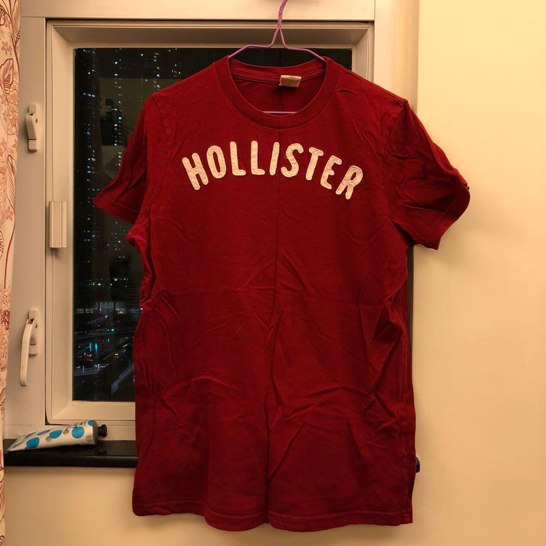 hollister red t shirt