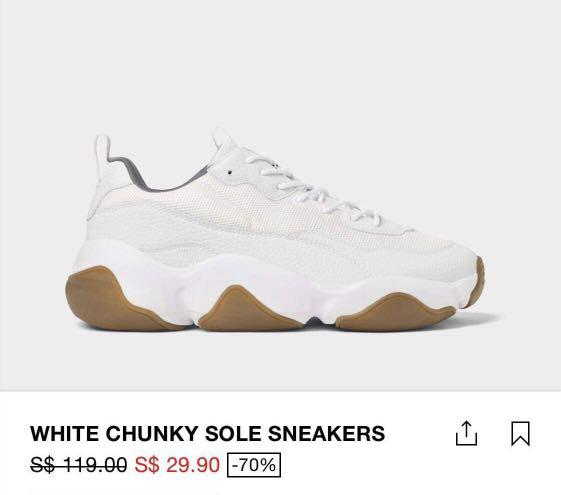 chunky sole trainers zara