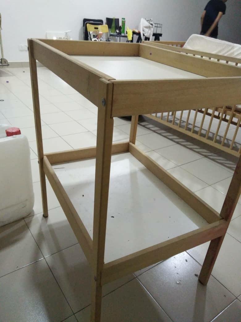 Ikea sniglar Baby Cot and changing table, Babies & Kids, Baby Nursery