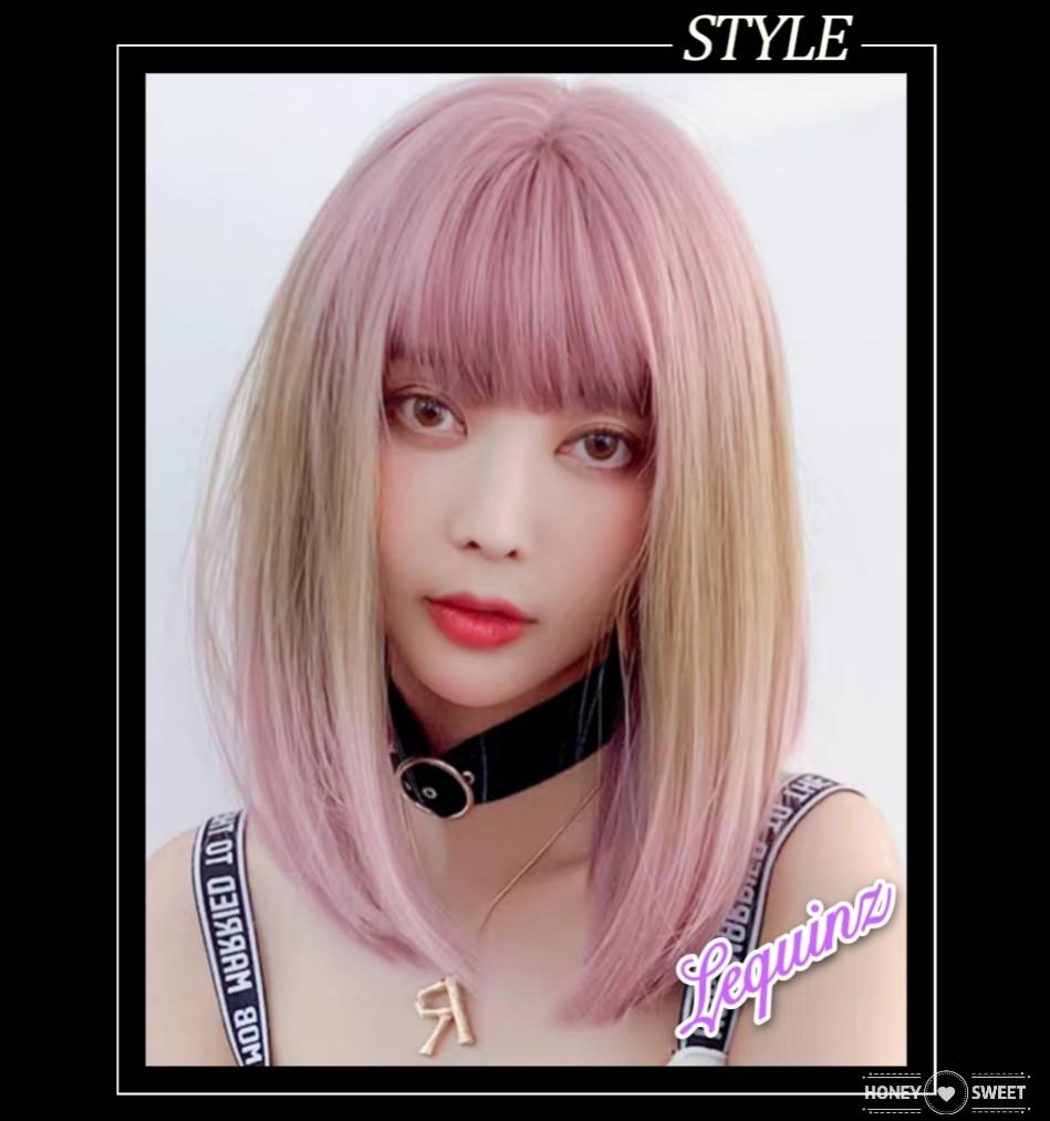 Ombre Plum Pink To Blonde Tea Hair Wig Women S Fashion