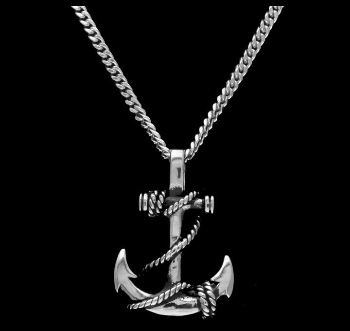 Kalung Stainless Steel Model Jangkar Al Silver02 Fesyen Pria Aksesoris Lainnya Di Carousell