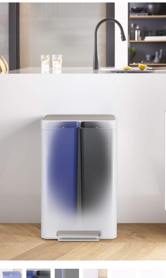 Kohler Dual Compartment Two Section Bins Recycling Recycle Step Trash