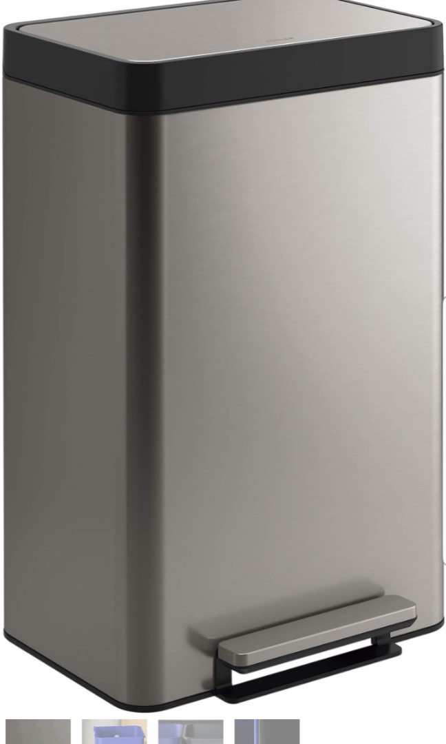 Kohler Dual Compartment Two Section Bins Recycling Recycle Step Trash