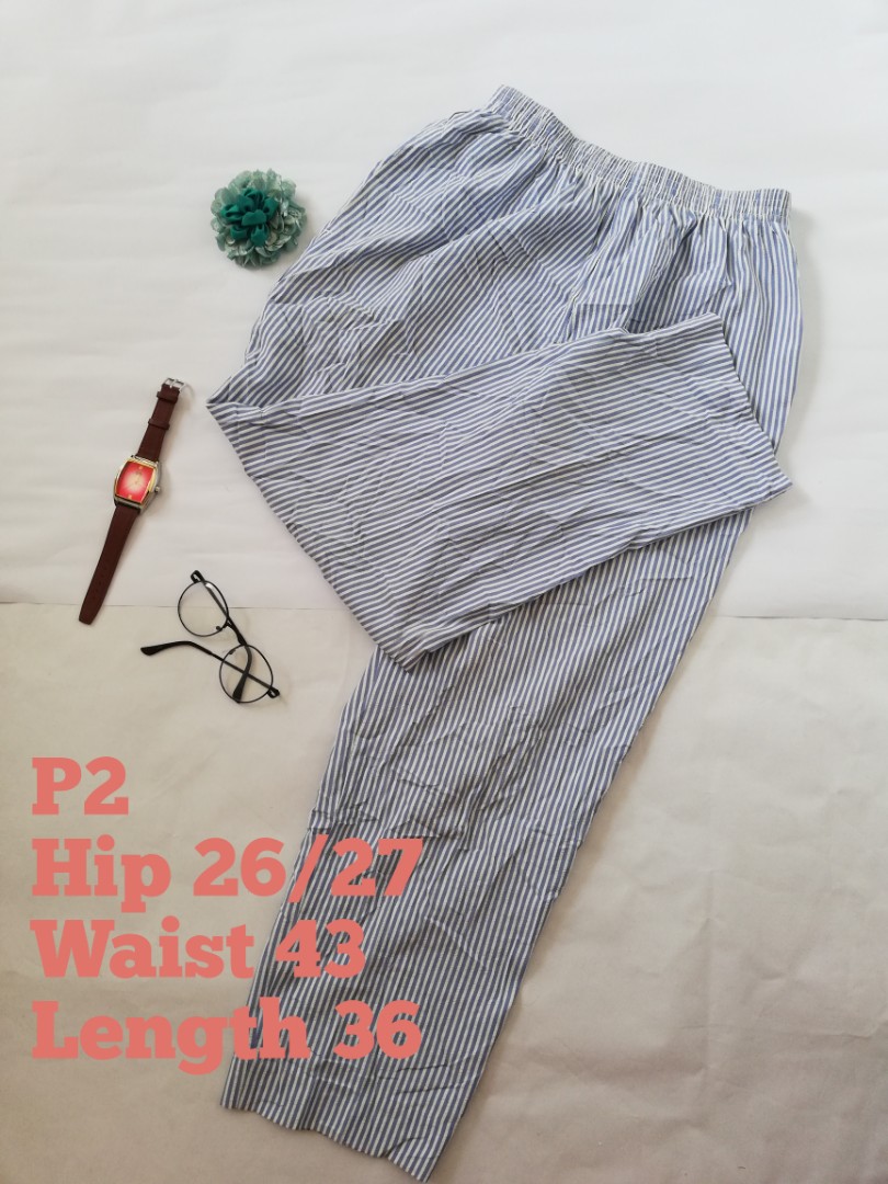 Ladies poly elastic pants Clearance