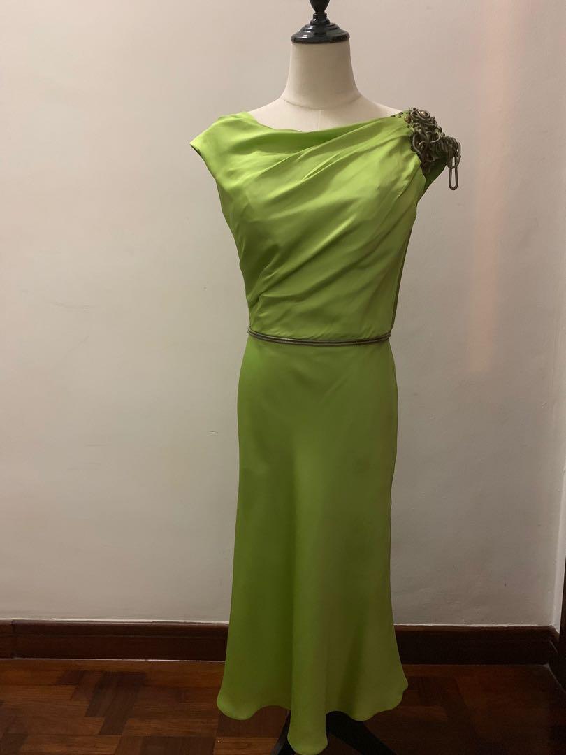 lime green cocktail dress