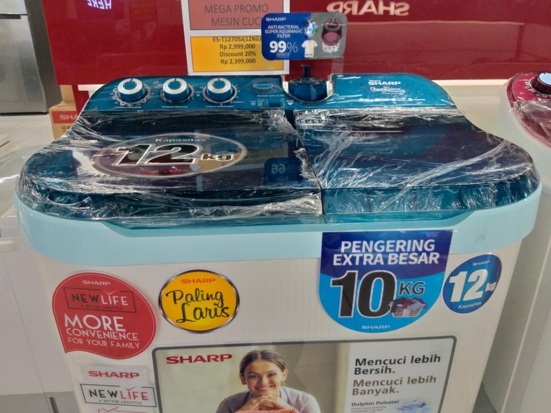 Mesin Cuci Sharp 2 Tabung Berat 12kg Bisa Dicicil Cukup Bayar 199 Rb Elektronik Lainnya Di Carousell
