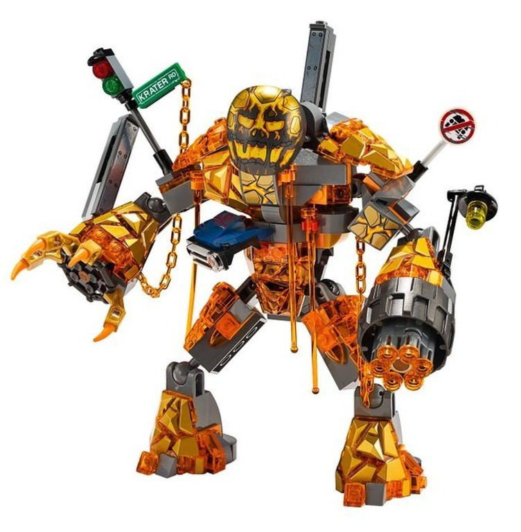 Molten Man split from LEGO 76128 Spider Man Molten Man Battle