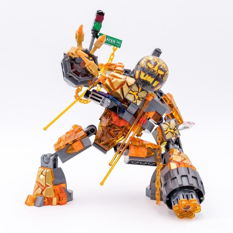 Molten Man split from LEGO 76128 Spider Man Molten Man Battle