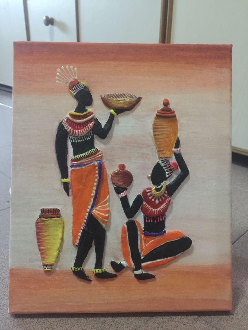 Mural Clay Art On Canvas Design Craft Handmade Craft On Carousell