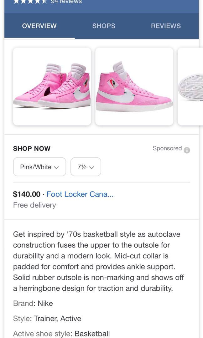 Nike blazer rebel mid psychic pink store