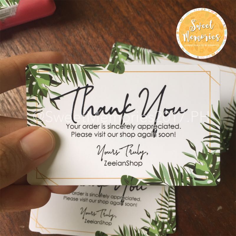 Ol Shop Thank You Cards Design Craft Handmade Goods Accessories On Carousell