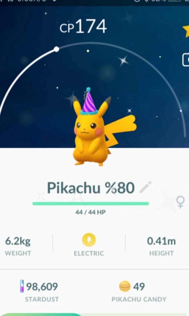 Pokemon Gopikachu Limited Edition Shiny Party Hat Xmas Hat