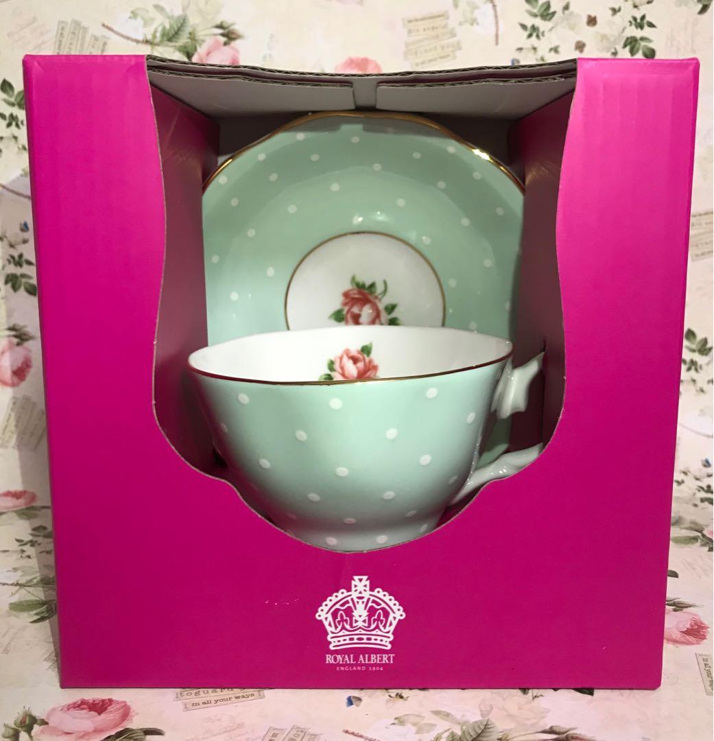 Royal Albert Polka Rose Vintage Teacup And Saucer S 65 Set Furniture Home Living Kitchenware Tableware Coffee Tea Tableware On Carousell