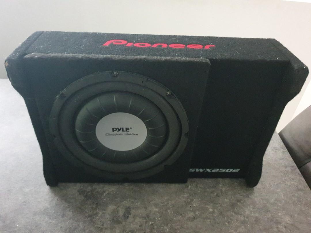 Subwoofer small and slim box, Car Accessories, Accessories on Carousell