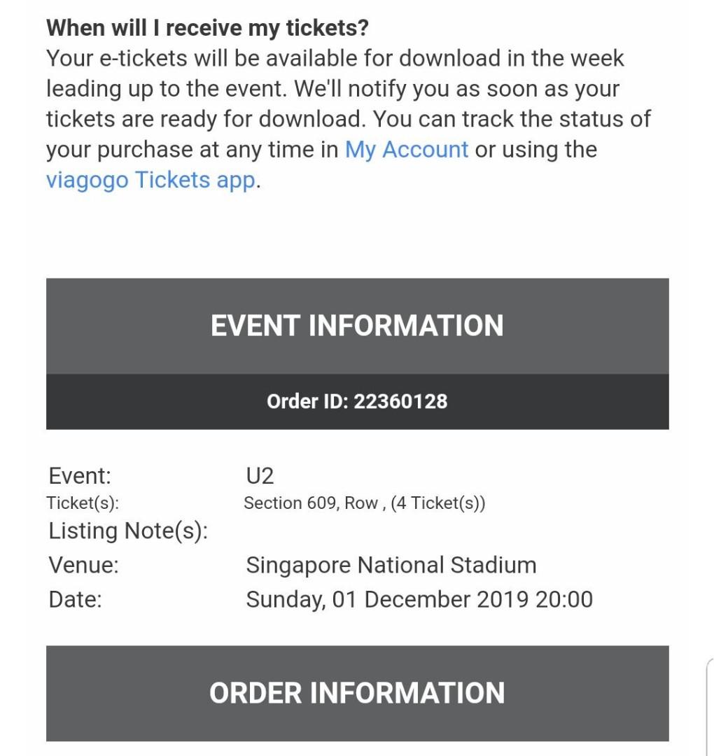 U2 Concert Ticket Entertainment Events Concerts On Carousell If you want more great concert experiences, don't miss the chance to see the foo fighters live or the unstoppable rolling stones. carousell