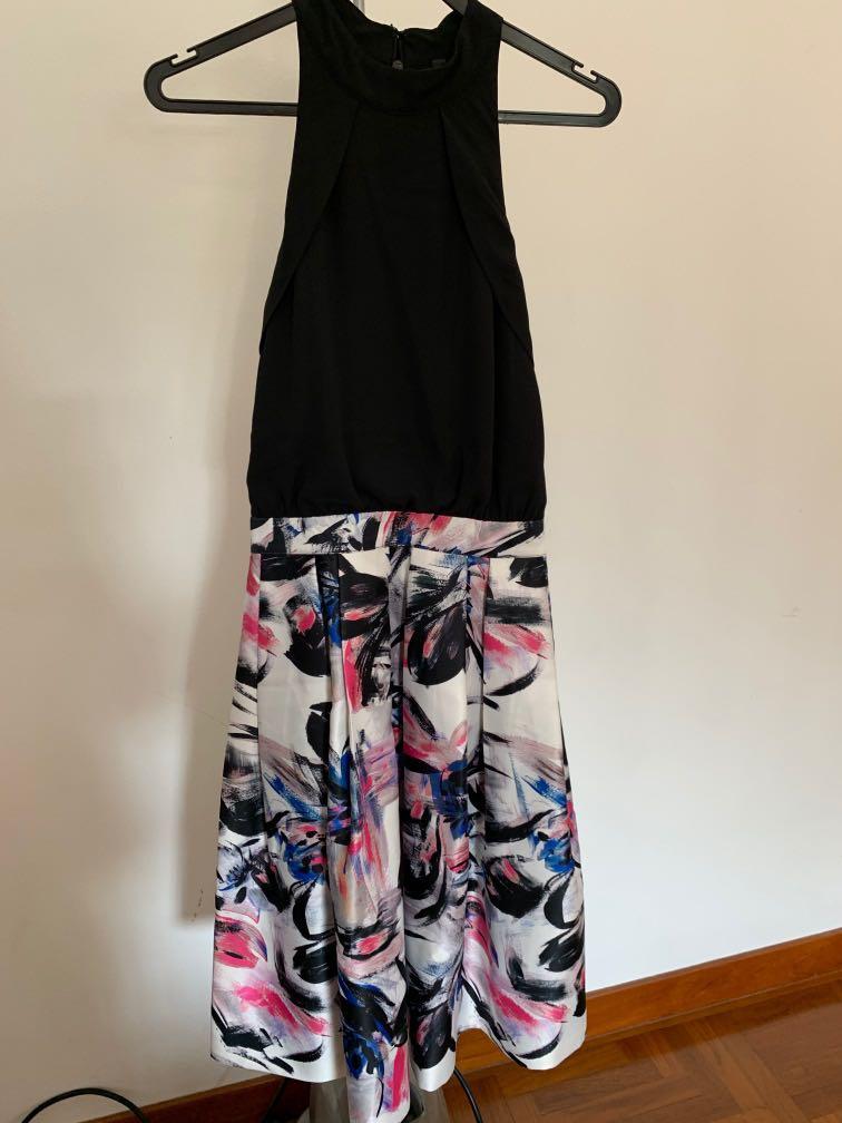 warehouse halter neck dress