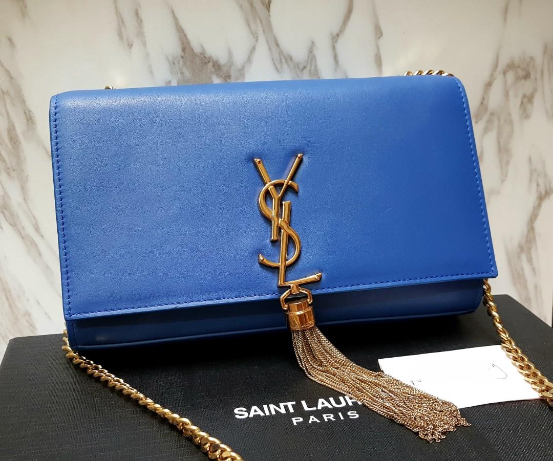 YSL Kate bag in Blue Medium GHW Luxury Bags Wallets on Carousell