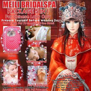 MEILI BRIDALSPA. PACKAGE 5 IN 1. FOR CHINESE LADY ONLY. PREPARING BEFORE WEDDING.