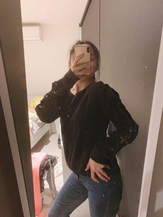 Cross bandage sleeves top