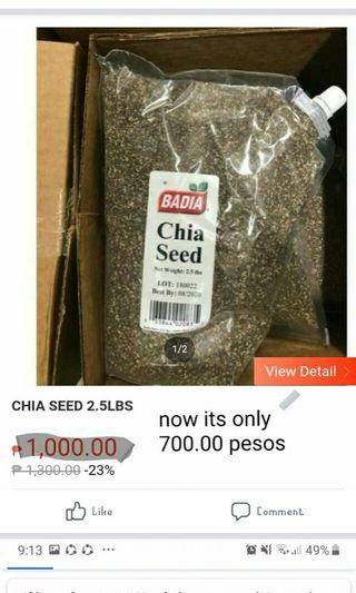 Chia seeds  imported and organic.