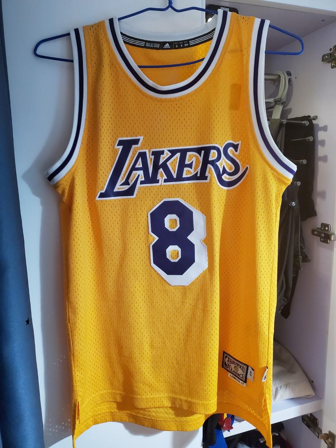Adidas kobe bryant los angeles lakers gold top throwback swingman jersey