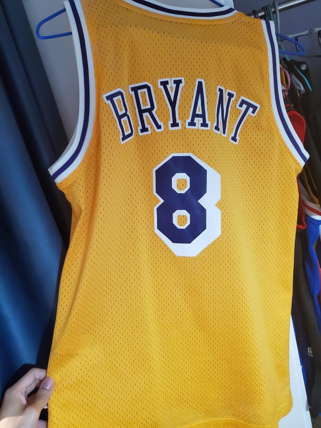 Adidas kobe bryant los angeles lakers gold throwback swingman jersey sales