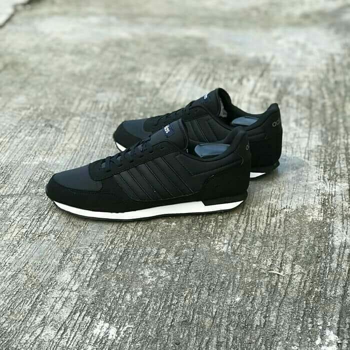 Sepatu adidas neo deals city racer full black