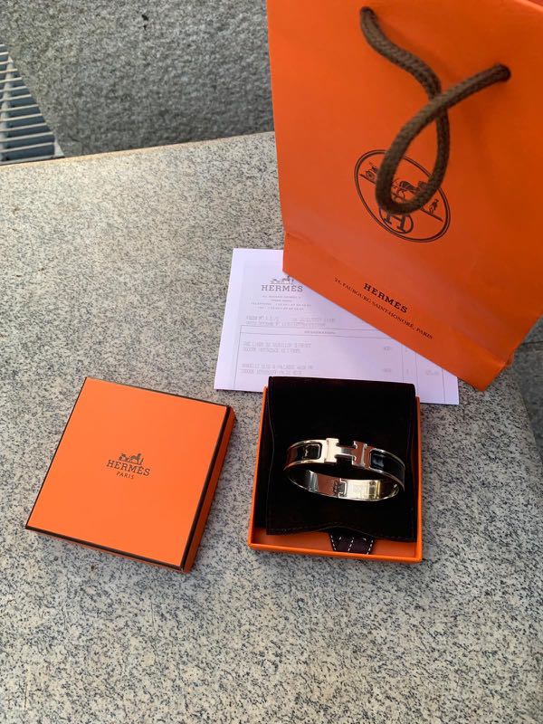 BNIB HERMES Clic H black/Noir silverware, Women's Fashion, Watches