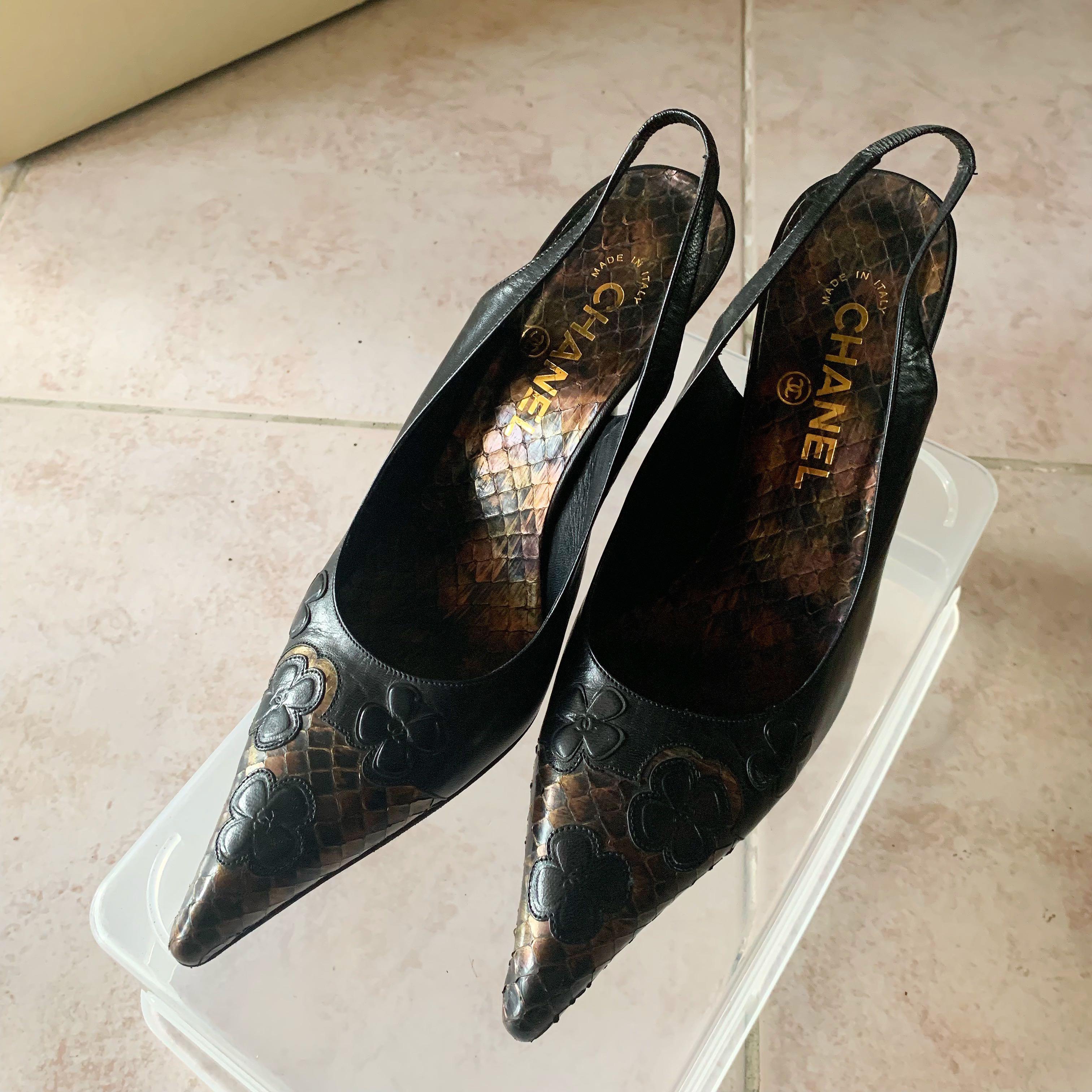 chanel vintage heels