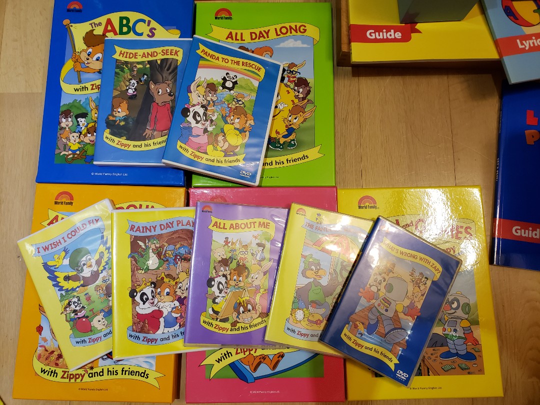 DWE ZIPPY AND HIS FRIENDS DVD 連全新未用PLAY BOOK SET, 興趣及遊戲