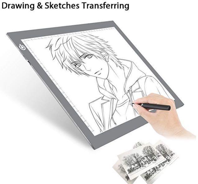 Hands DIY A4 LED Tracing Light Box Slim Portable LED Light Pad Tracer USB  Powered Drawing Copy Board Tattoo Tracing LED Light Table for Artists  Drawing Animation Sketching Stenciling 