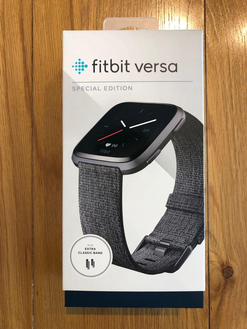 Fitbit Versa Special Edition Charcoal woven band Mobile Phones