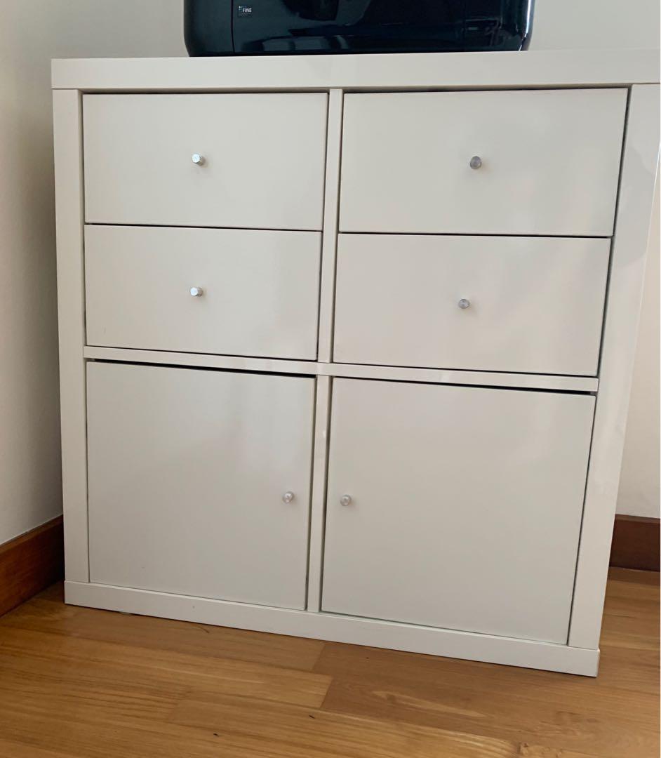 Ikea White Cabinet With Drawers Furniture Shelves Drawers On Carousell