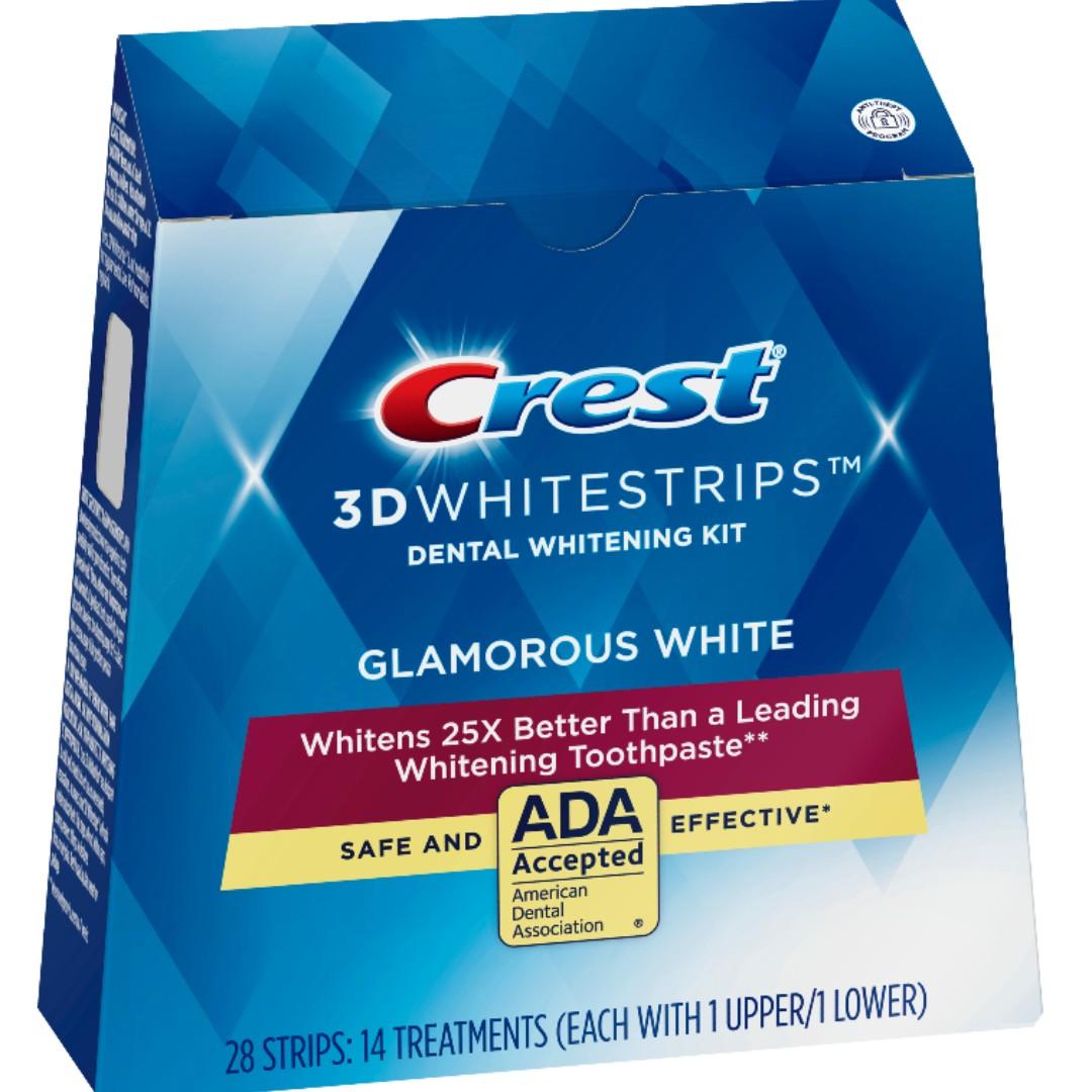 Instock Crest 3d Whitestrips Glamorous White Dental Whitening Kit Whitens 25x Better Than A Leading Whitening Toothpaste Health Beauty Face Skin Care On Carousell