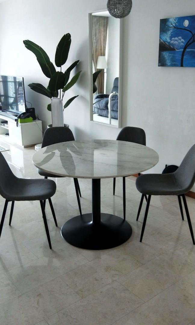 Italian Marble Dining Table Set From Vhive Furniture Tables Italian Marble Dining Table Set From
