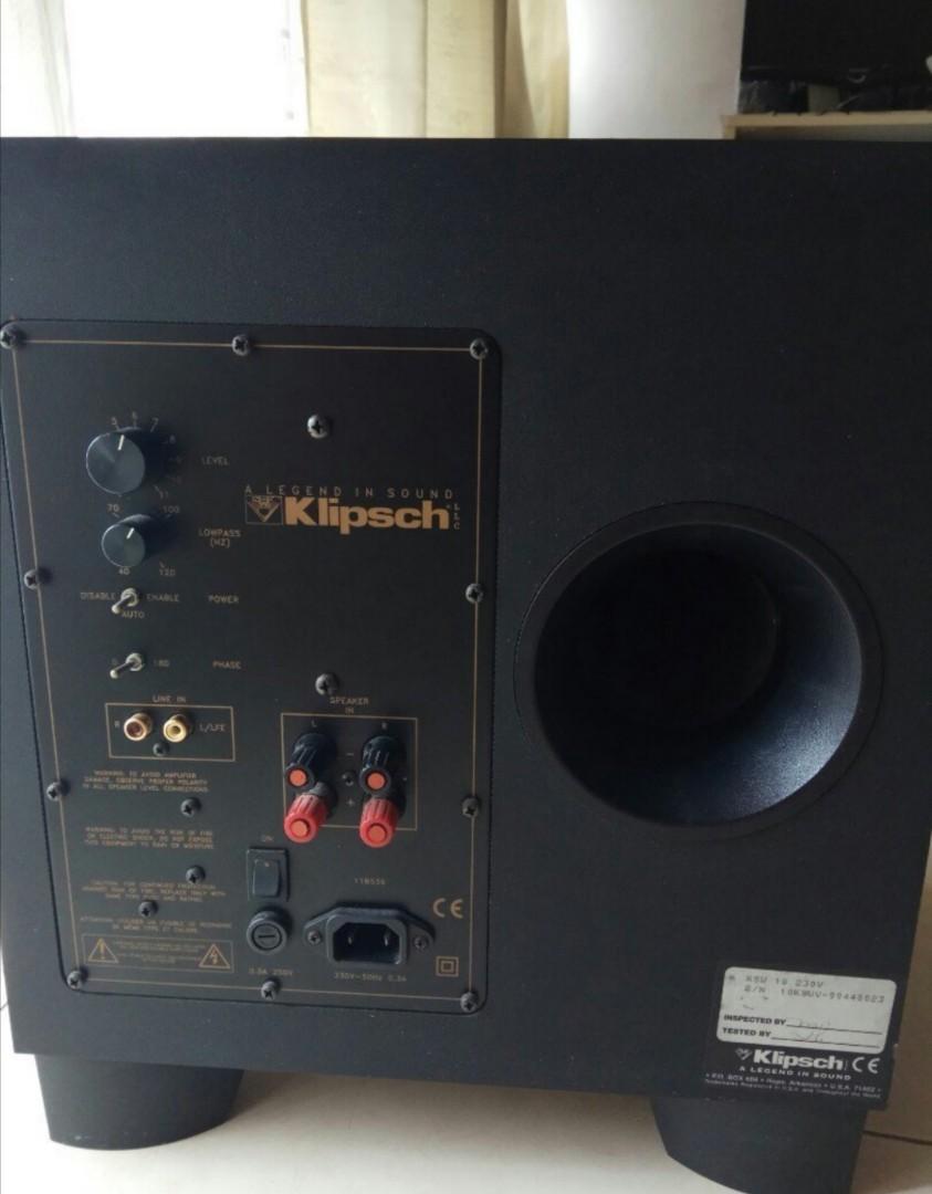 Klipsch KSW 10 Active Power Subwoofer, Audio, Soundbars, Speakers