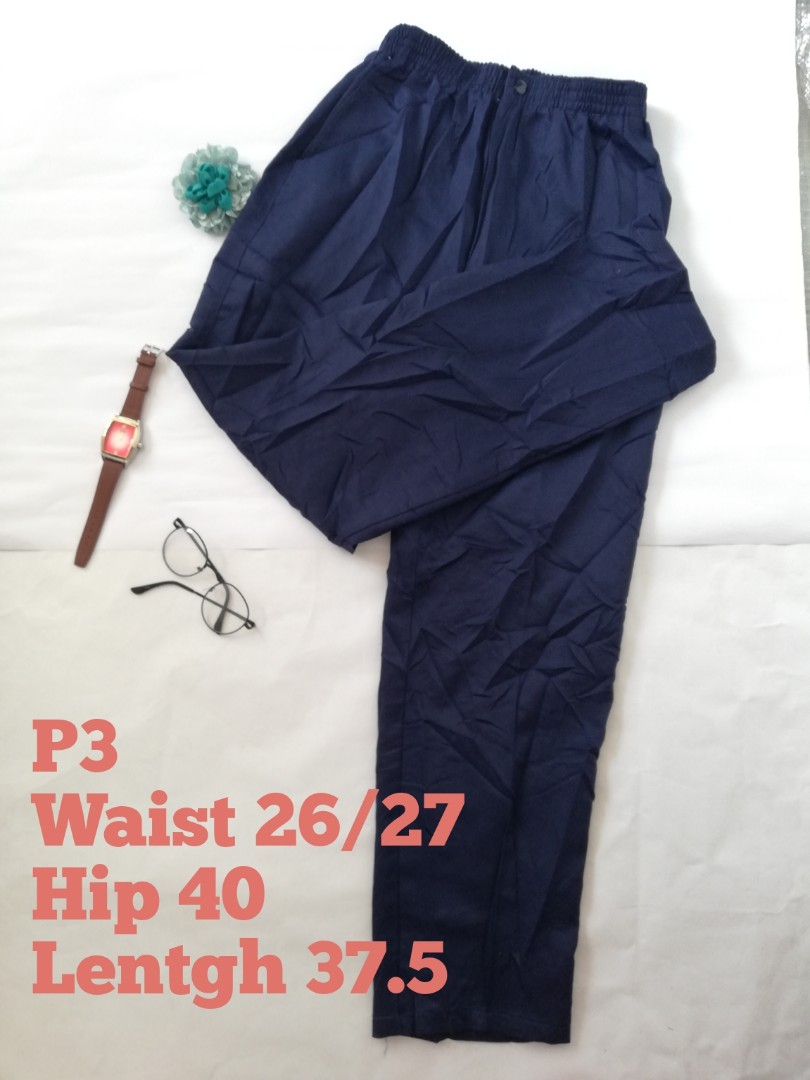 Ladies poly elastic pants Clearance