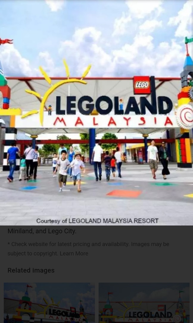 Legoland Malaysia Family Package Original Price 298 Willing To Part For 250 Entertainment Attractions On Carousell