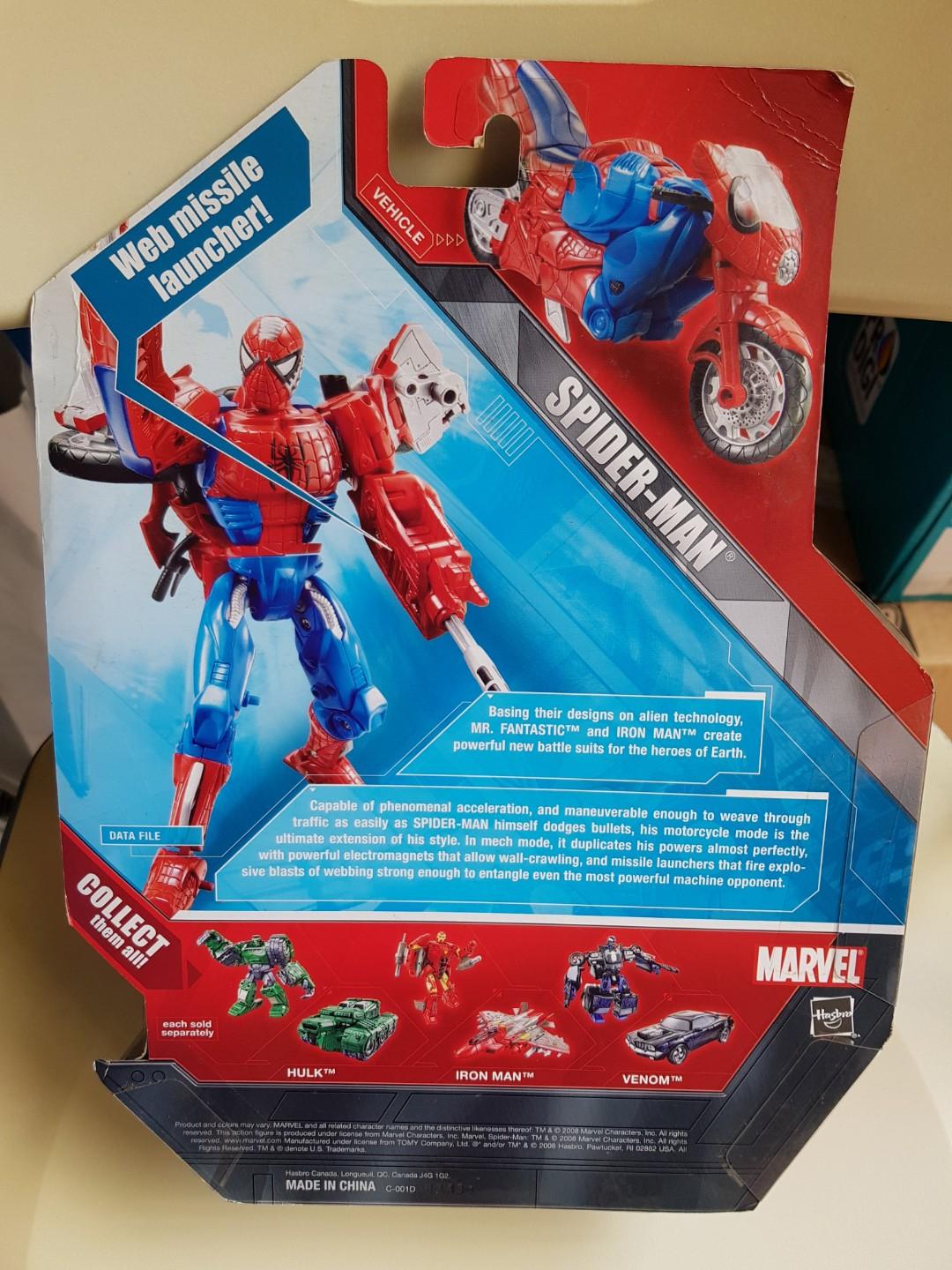 MARVEL Transformers Crossovers Spider Man, Hobbies & Toys, Toys & Games on Carousell