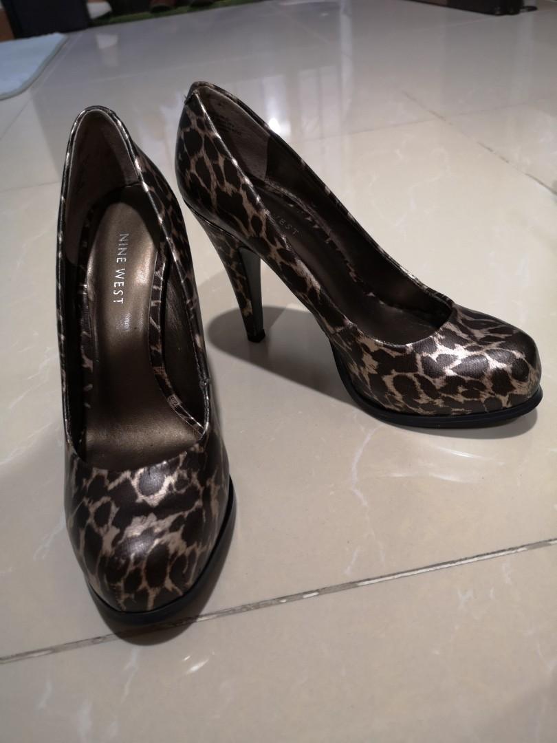 nine west cheetah heels