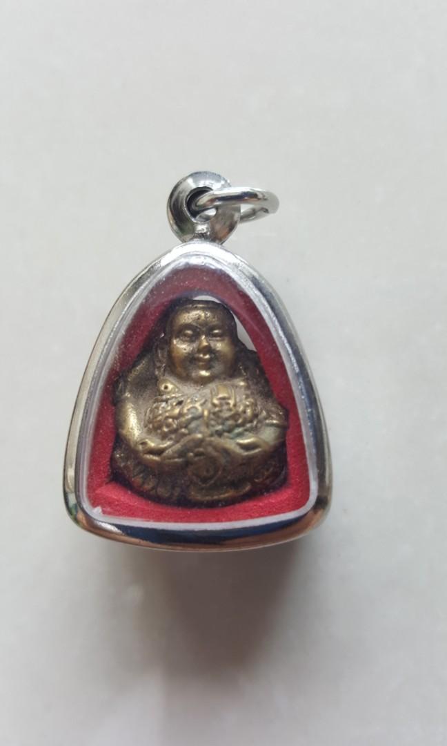Rare!Phra Pidta LP Moon BE2561 Wat Banjan Old Thai Amulet Buddha Antique Pedant