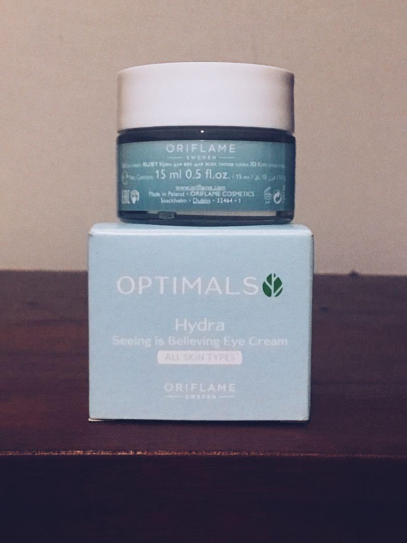 Oriflame Optimals Hydra Seeing Is Believing Eye Cream Kesehatan Kecantikan Kulit Sabun Tubuh Di Carousell